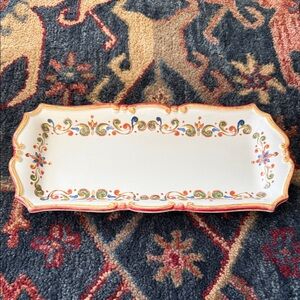 Sur La Table Rectangular Platter with Francesca Design